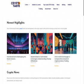 Скриншот главной страницы сайта cryptotaste.com