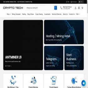 Скриншот главной страницы сайта cryptotech.ee