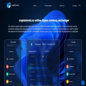 Скриншот главной страницы сайта cryptotronic.ru