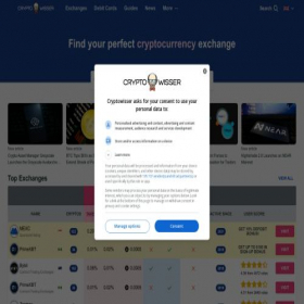 Скриншот главной страницы сайта cryptowisser.com