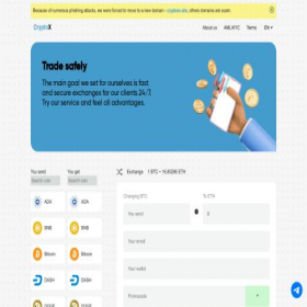 Скриншот главной страницы сайта cryptoxs.site