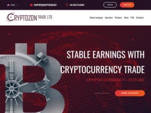 Скриншот главной страницы сайта cryptozon.net