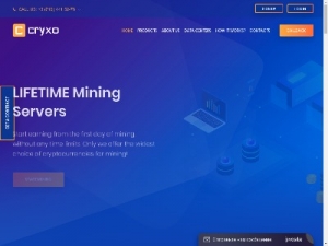 Скриншот главной страницы сайта cryxo.eu