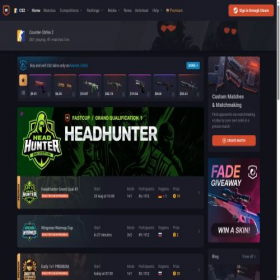 Скриншот главной страницы сайта cs2.fastcup.net