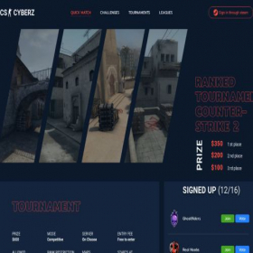 Скриншот главной страницы сайта cscyberz.com