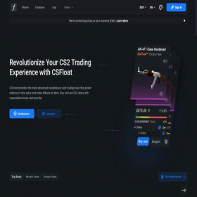 Скриншот главной страницы сайта csfloat.com