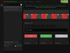 Скриншот главной страницы сайта csgodouble.gg