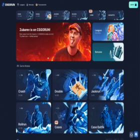 Скриншот главной страницы сайта csgoeg.run