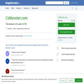 Скриншот главной страницы сайта csmonster.com