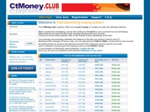 Скриншот главной страницы сайта ctmoney.club