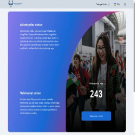 Скриншот главной страницы сайта culturevolunteers.uz