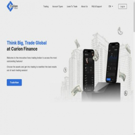 Скриншот главной страницы сайта curion-finance.com