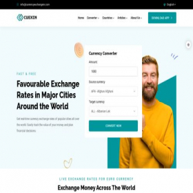 Скриншот главной страницы сайта currencyexchangein.com