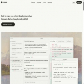 Скриншот главной страницы сайта cursor.com