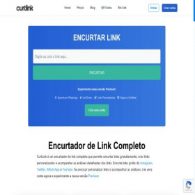 Скриншот главной страницы сайта curt.ly