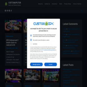 Скриншот главной страницы сайта customapk.fun