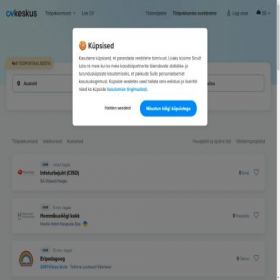 Скриншот главной страницы сайта cvkeskus.ee