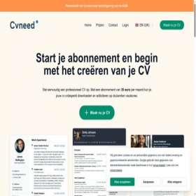 Скриншот главной страницы сайта cvneed.com
