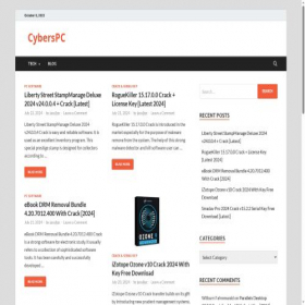 Скриншот главной страницы сайта cyberspc.com