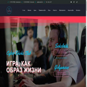 Скриншот главной страницы сайта cybreshoke.ru