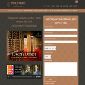 Скриншот главной страницы сайта cyprusvaults.com