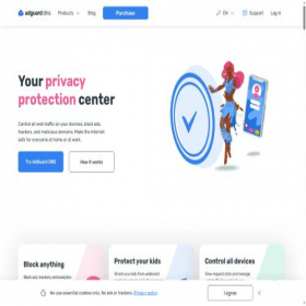 Скриншот главной страницы сайта d.adguard-dns.com
