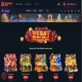 Скриншот главной страницы сайта d2ggdrop.net