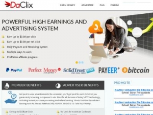 Скриншот главной страницы сайта daclix.com