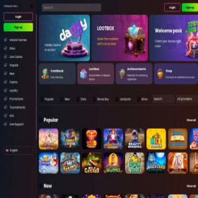 Скриншот главной страницы сайта daddycasino530.com