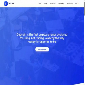 Скриншот главной страницы сайта dagcoin.org