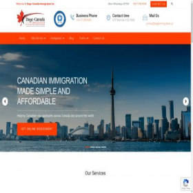 Скриншот главной страницы сайта dageimmigration.ca