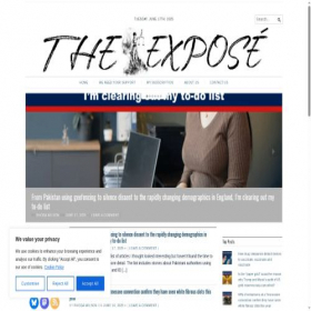 Скриншот главной страницы сайта dailyexpose.uk