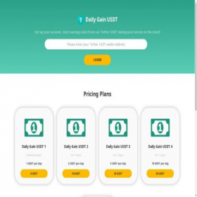 Скриншот главной страницы сайта dailygainusdt.com