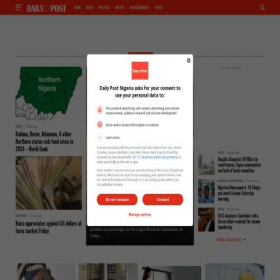 Скриншот главной страницы сайта dailypost.ng