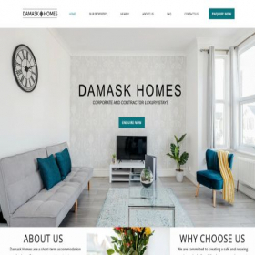 Скриншот главной страницы сайта damaskhomes.com