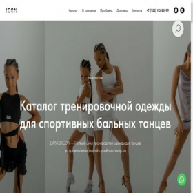 Скриншот главной страницы сайта danceicon.store
