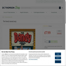 Скриншот главной страницы сайта dandy.com