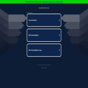 Скриншот главной страницы сайта dantebank.biz