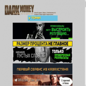 Скриншот главной страницы сайта darkmoney.in