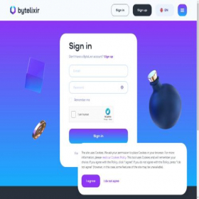Скриншот главной страницы сайта dash.bytelixir.com