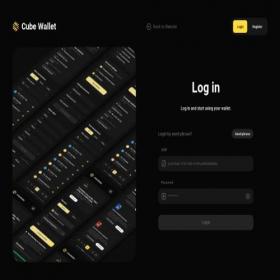 Скриншот главной страницы сайта dashboard.cubewallet.net