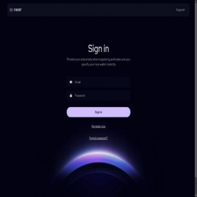 Скриншот главной страницы сайта dashboard.nearmp.net