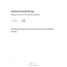 Скриншот главной страницы сайта dashboard.peer2profit.app