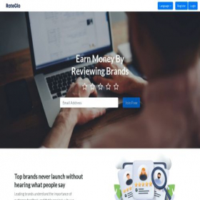Скриншот главной страницы сайта dashboard.rateglo.com