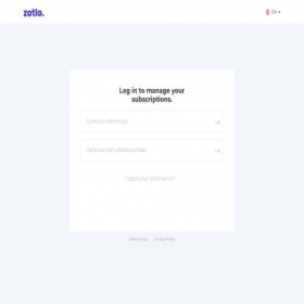 Скриншот главной страницы сайта dashboard.zotlo.com