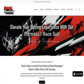 Скриншот главной страницы сайта dashracegear.com.pk