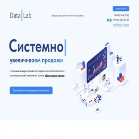 Скриншот главной страницы сайта data-lab.pro