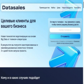 Скриншот главной страницы сайта data-sales.ru