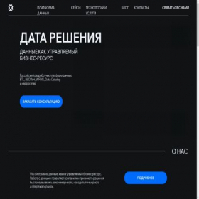 Скриншот главной страницы сайта data-solution.tech