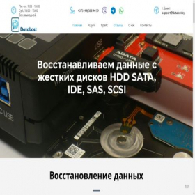 Скриншот главной страницы сайта datalost.by